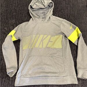 Nike Gray and Yellow Hoodie men’s medium Volt Grey